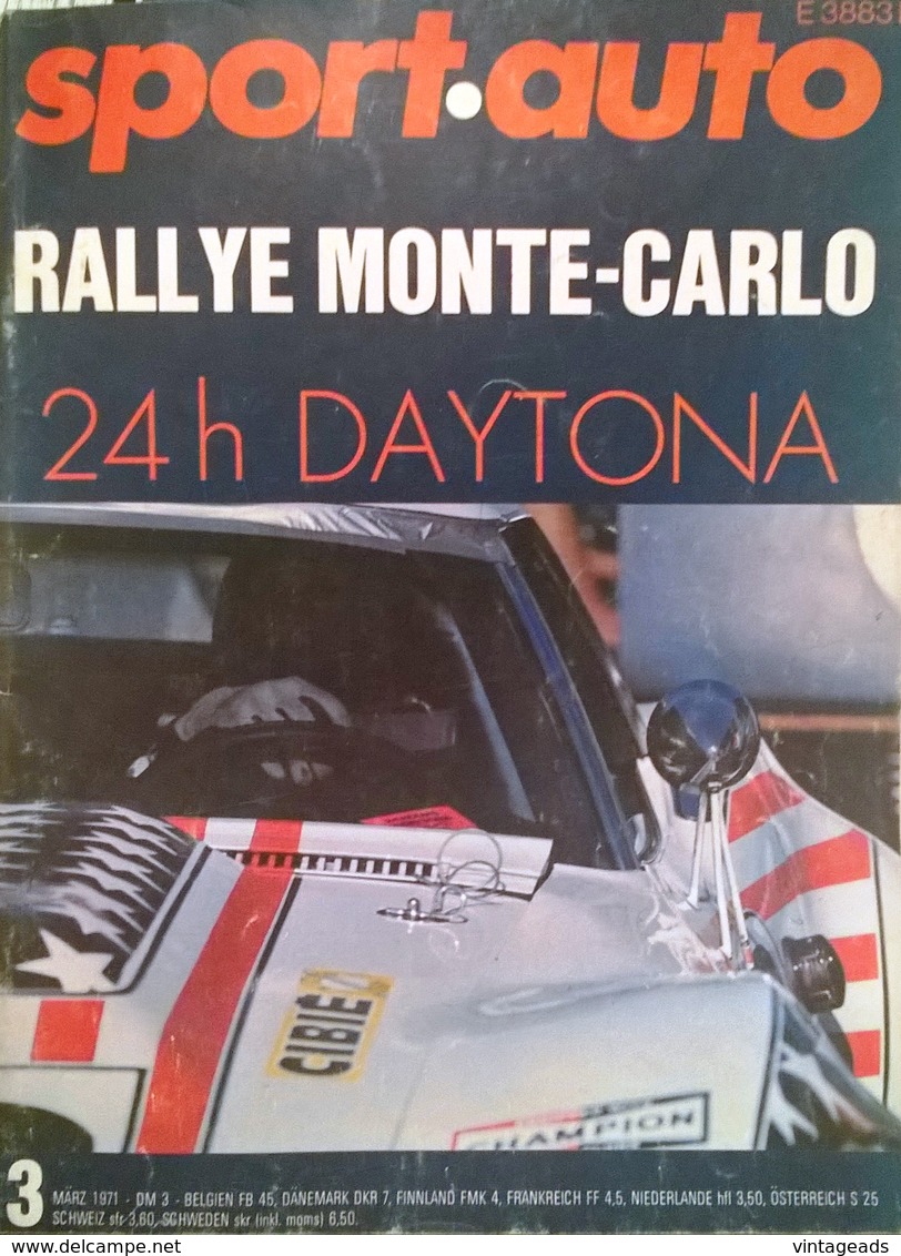 CA163 Autozeitschrift Sport - Auto, Rallye Monte-Carlo März 1971, Rallye Monte Carlo - 24h Daytona - Automobili & Trasporti