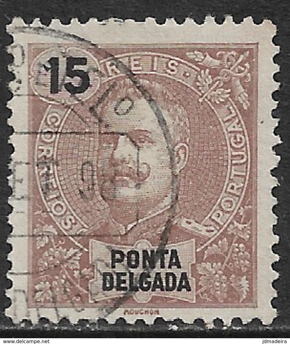 Ponta Delgada – 1897 King Carlos 15 Réis - Ponta Delgada