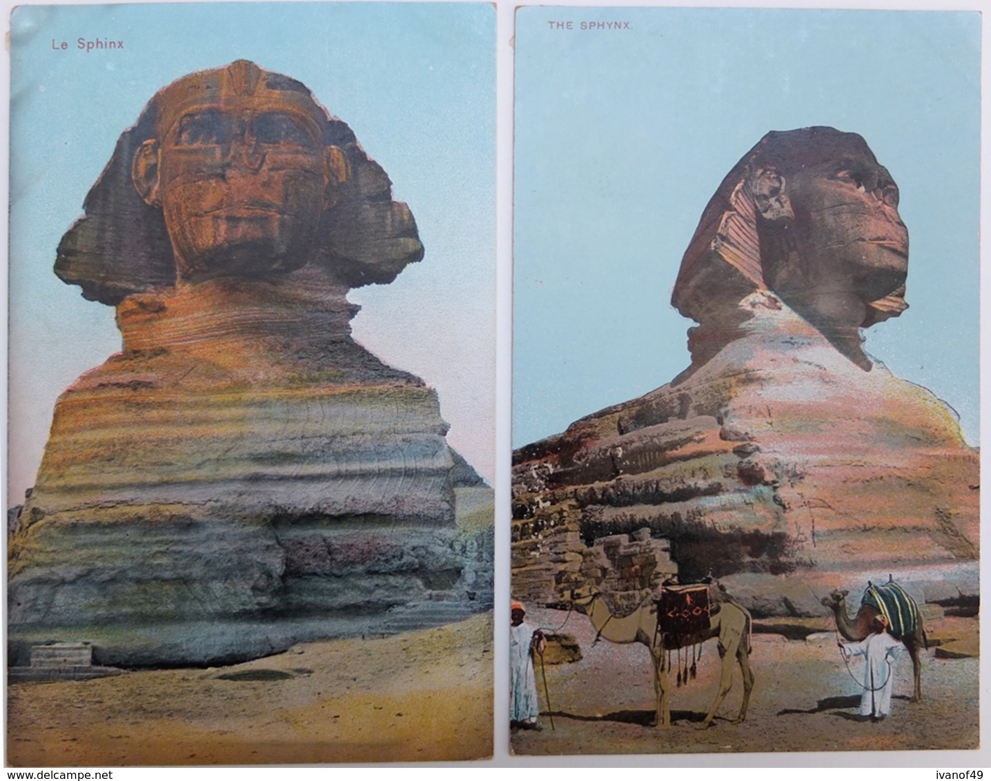 EGYPTE-THE SPHYNX - 2 CPA - Sphinx