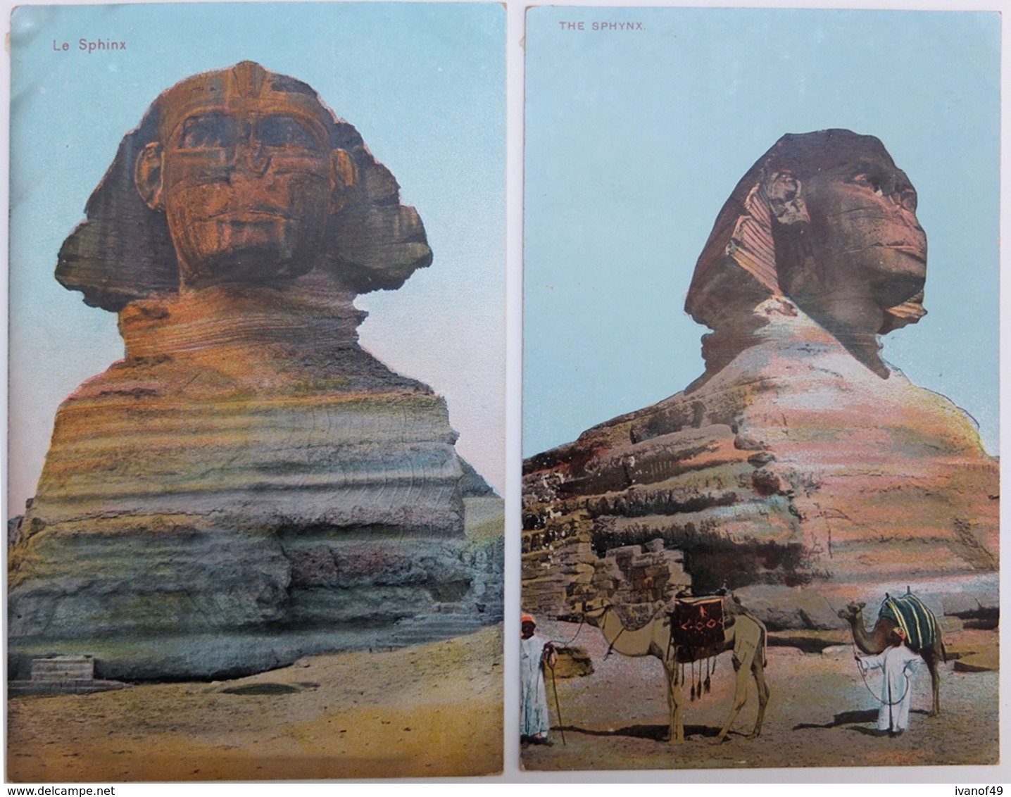 EGYPTE-THE SPHYNX - 2 CPA - Sfinge