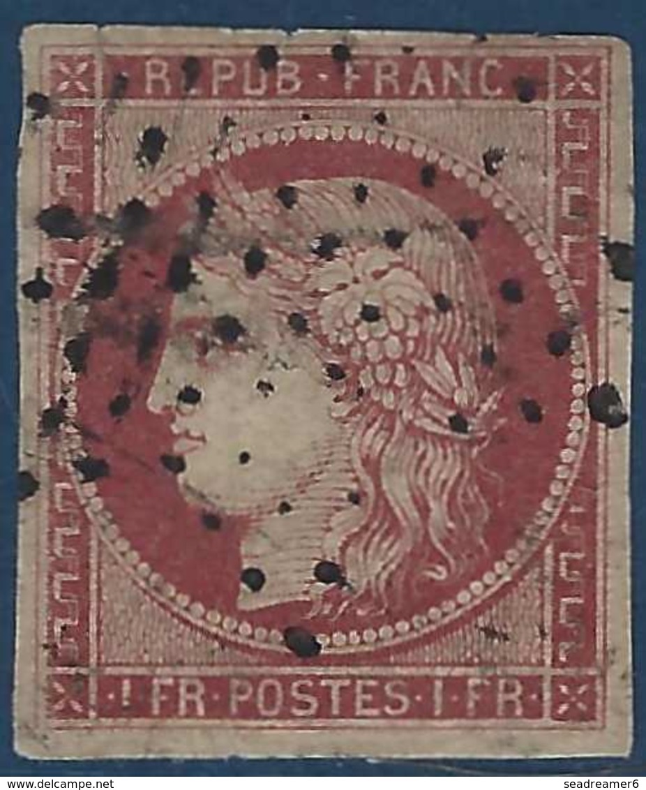 France Céres N°6a 1fr Carmin Clair Obl étoile Belles Marges Et Presentation Mais 2e Choix - 1849-1850 Ceres