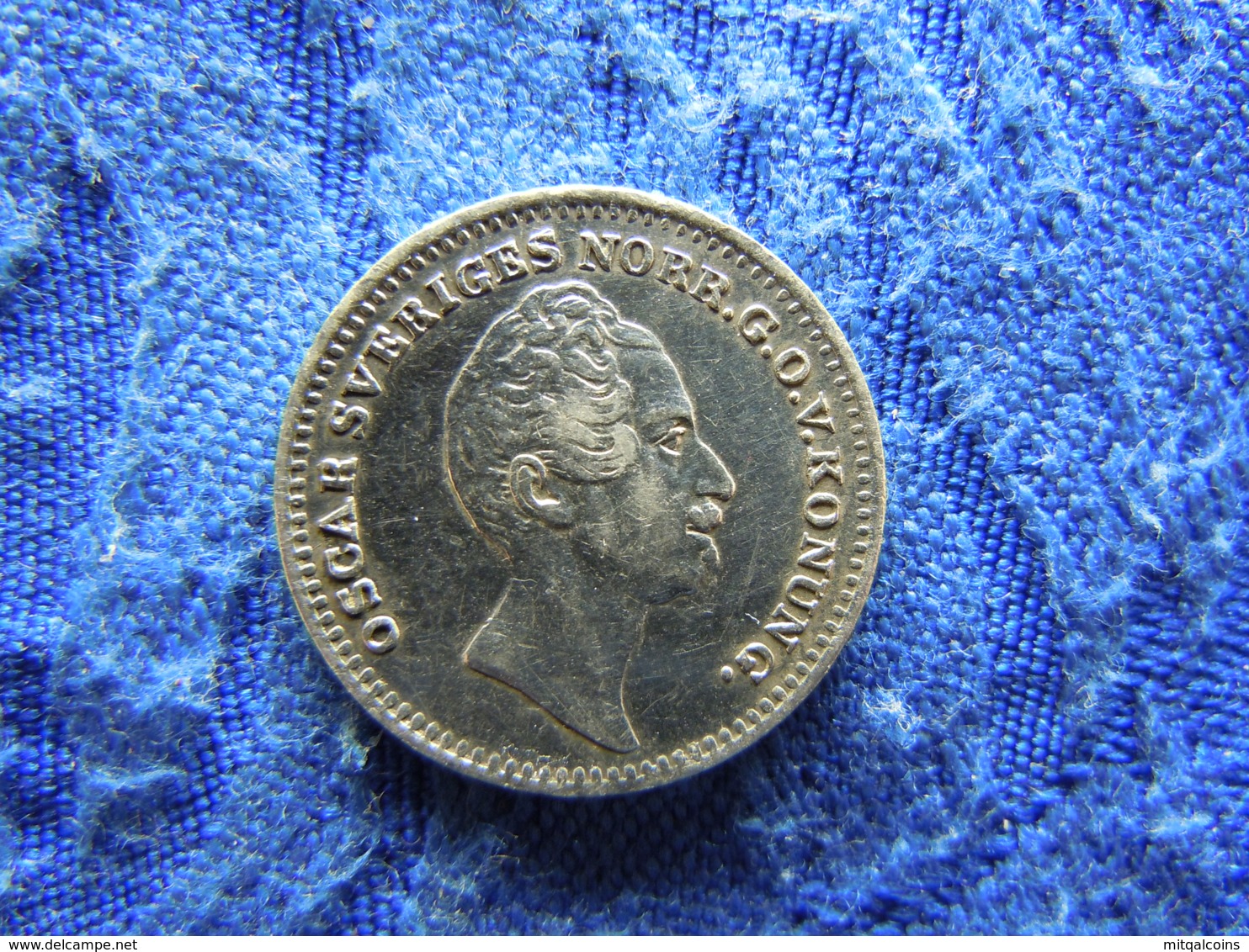 SWEDEN 1/16 RIKSDALER 1850, KM665 Cleaned - Suède