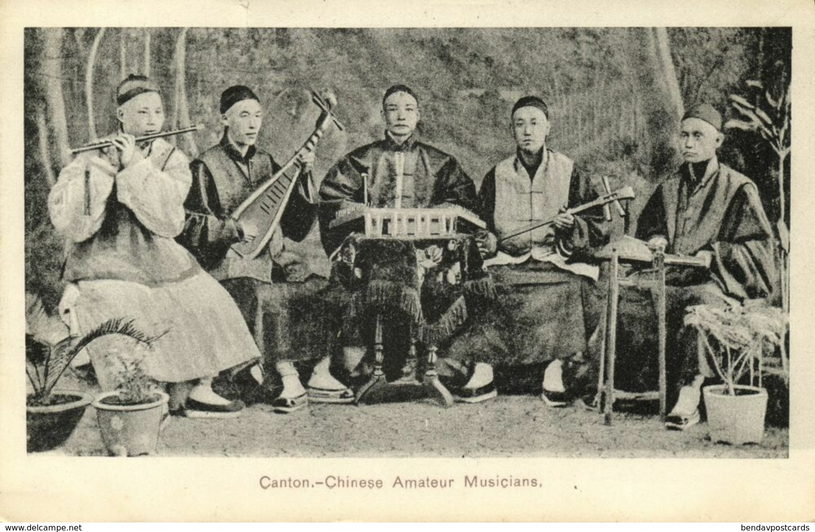 China, CANTON GUANGZHOU 廣州, Native Chinese Amateur Musicians Instruments (1910s) - China