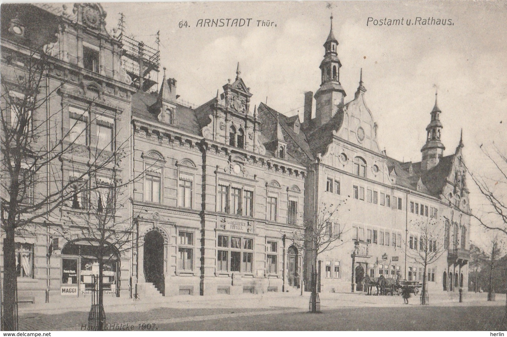 ALLEMAGNE (Thuringe) - ARNSTADT - Postamt Und Rathaus - Poste Et Mairie - Arnstadt