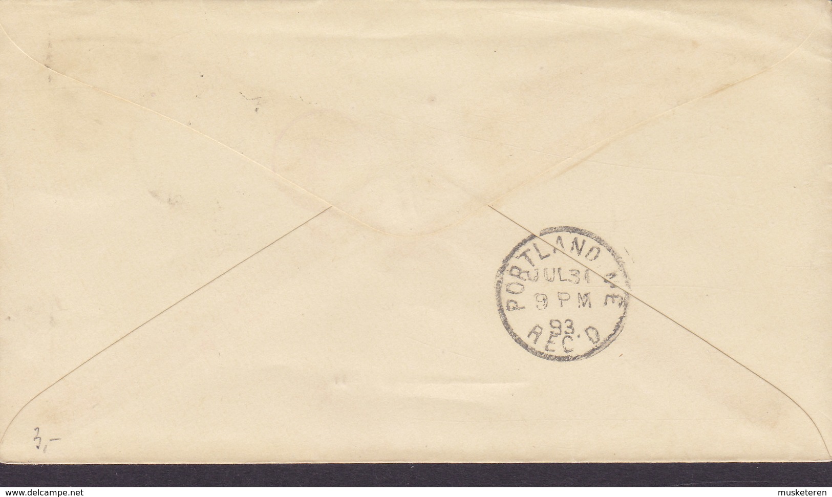 United States Postal Stationery Ganzsache PRIVATE Print FIRST NATIONAL BANK, BIDDLEFORD Maine 1893 Killer Cds. !! - ...-1900