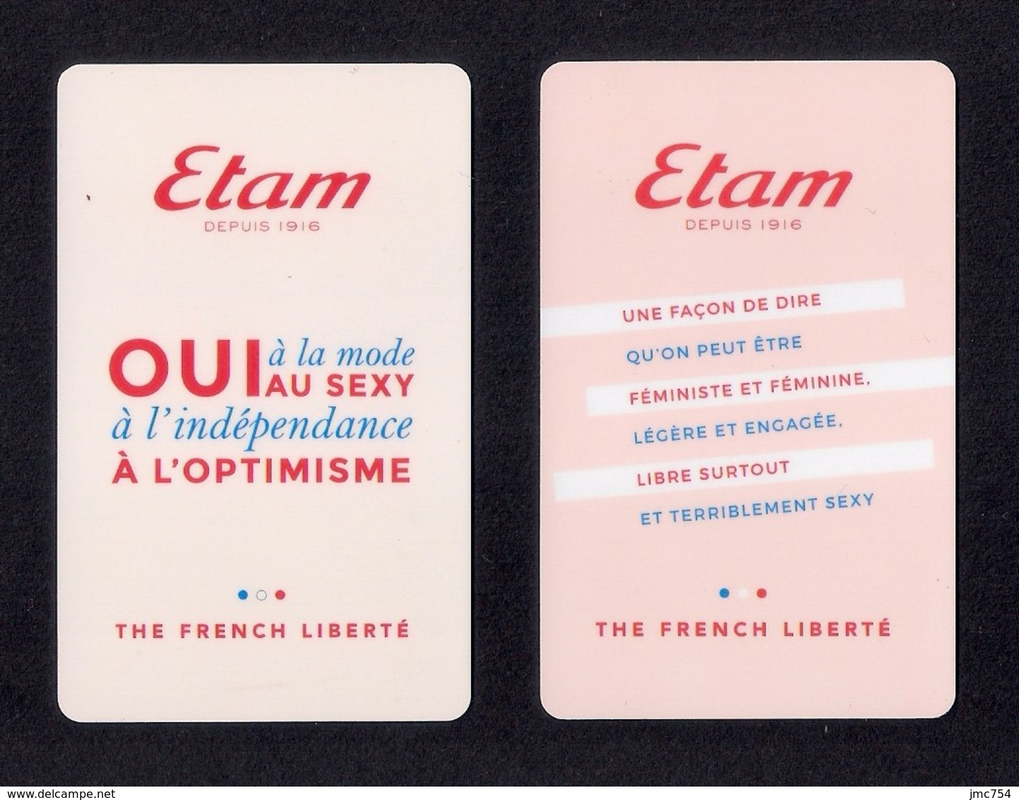 2 Carte Cadeau  ETAM.    Gift Card.   Geschenkkarte. - Cartes Cadeaux