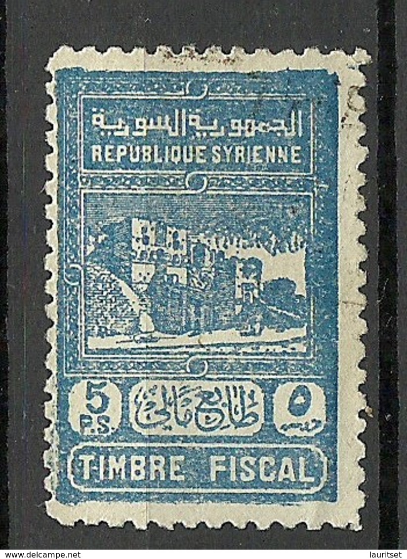 SYRIE Old Revenue Tax Fiscal Stamp 5. P.S. O - Syria