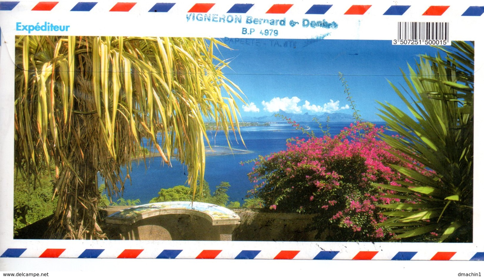 Polynésie Française -affranchissement Sur Enveloppe -Papeete-2002- Voir état - 1961-....