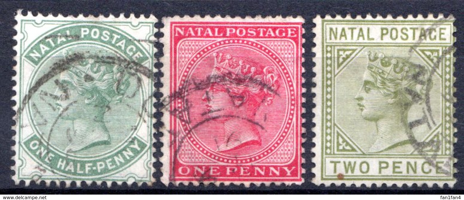 NATAL - (Colonie Britannique) - 1882-89 - N° 43 à 45 - (Lot De 3 Valeurs Différentes) - (Victoria) - Natal (1857-1909)