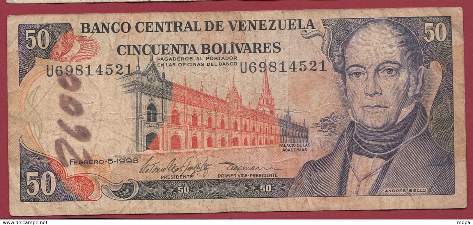 Venezuela 50 Bolivares Du 05/02/1998 Dans L 'état - Venezuela