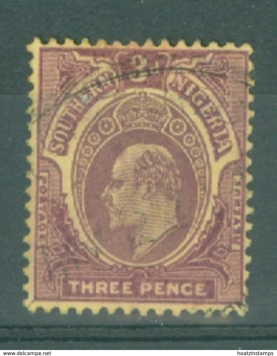 Southern Nigeria: 1904/09   Edward    SG25    3d  Orange-brown & Bright Purple  Used - Nigeria (...-1960)