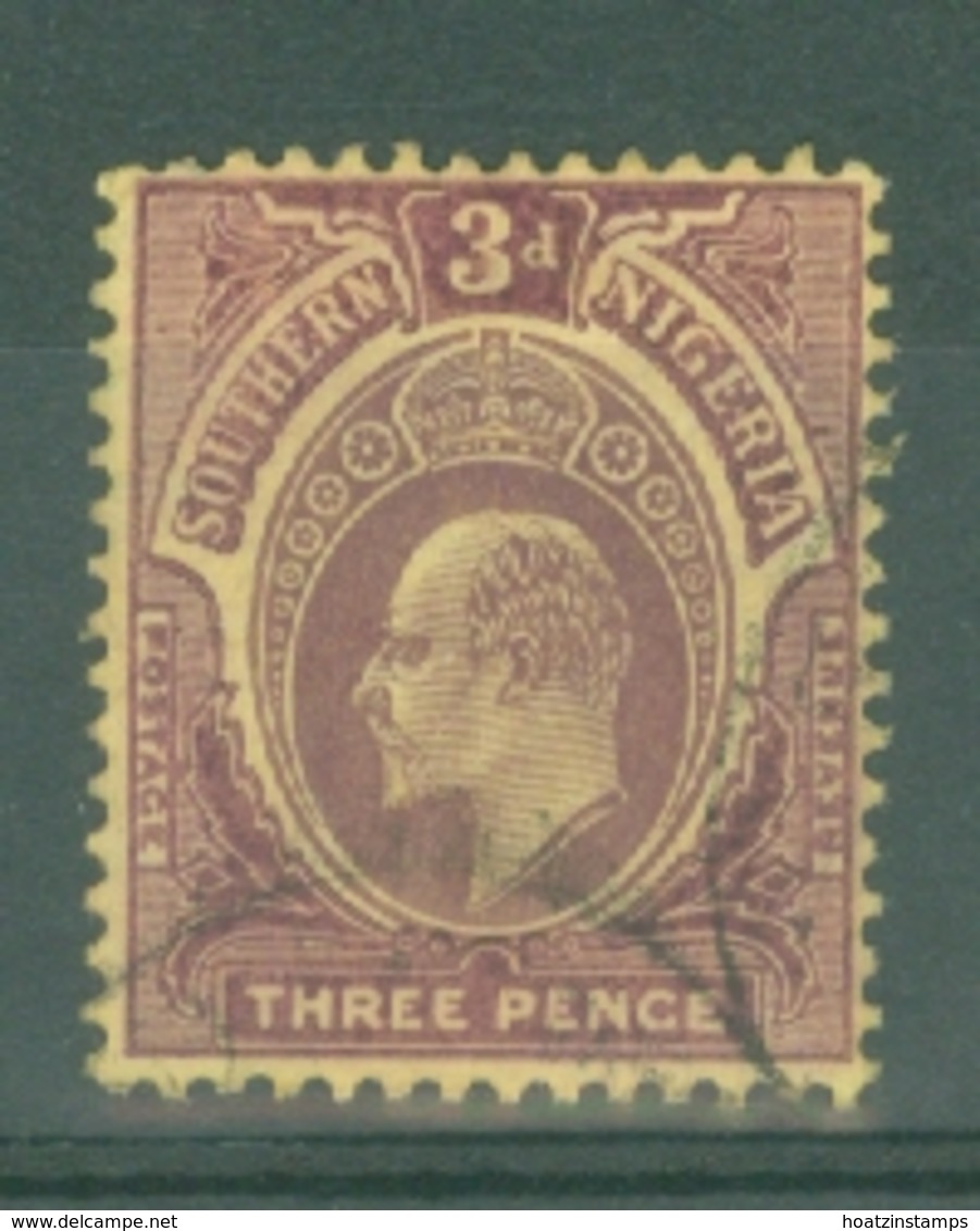 Southern Nigeria: 1904/09   Edward    SG25    3d  Orange-brown & Bright Purple  Used - Nigeria (...-1960)