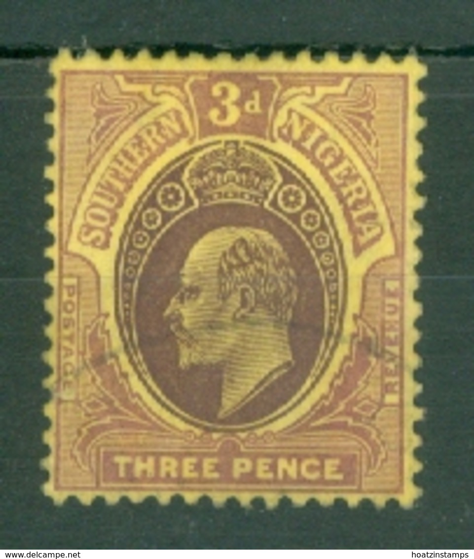 Southern Nigeria: 1907/11   Edward    SG37    3d   Purple/yellow   Used - Nigeria (...-1960)