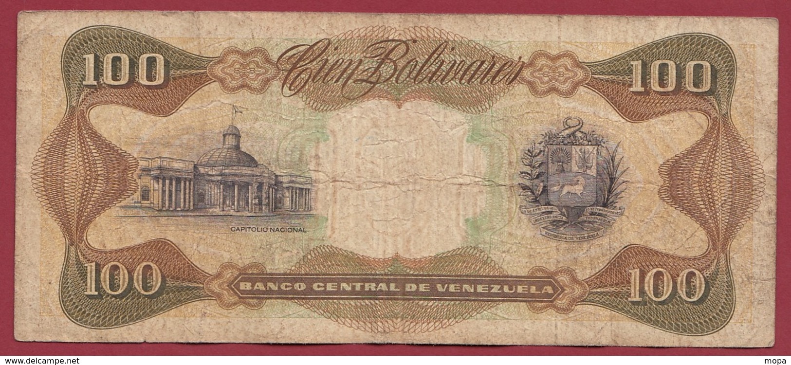 Venezuela 100 Bolivares Du 08/12/1992 Dans L 'état - Venezuela