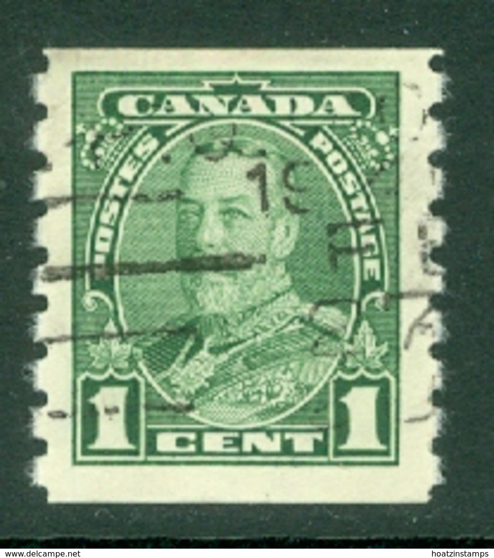 Canada: 1935   KGV - Coil   SG352    1c  [Imperf X Perf 8]   Used - Used Stamps