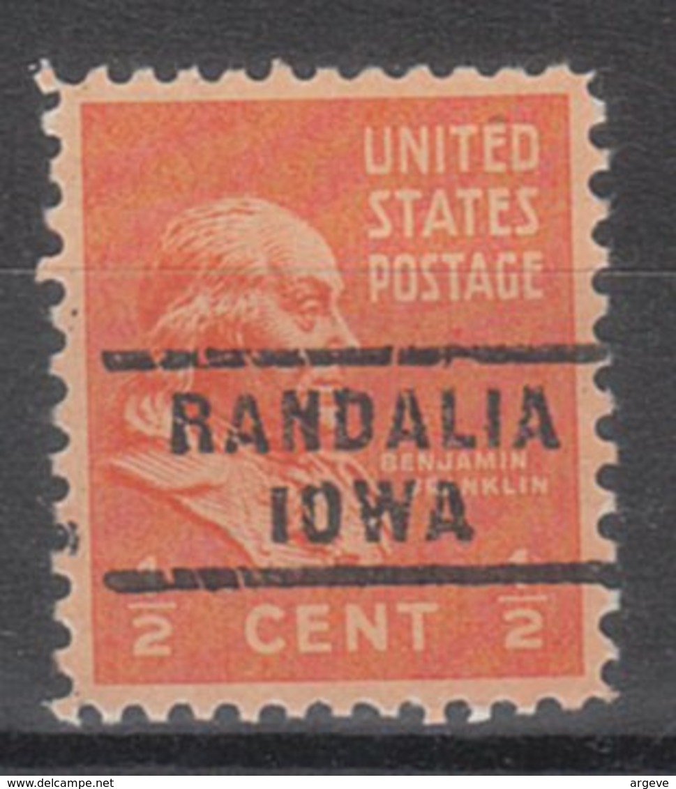 USA Precancel Vorausentwertung Preo, Locals Iowa, Randalia 743 - Precancels