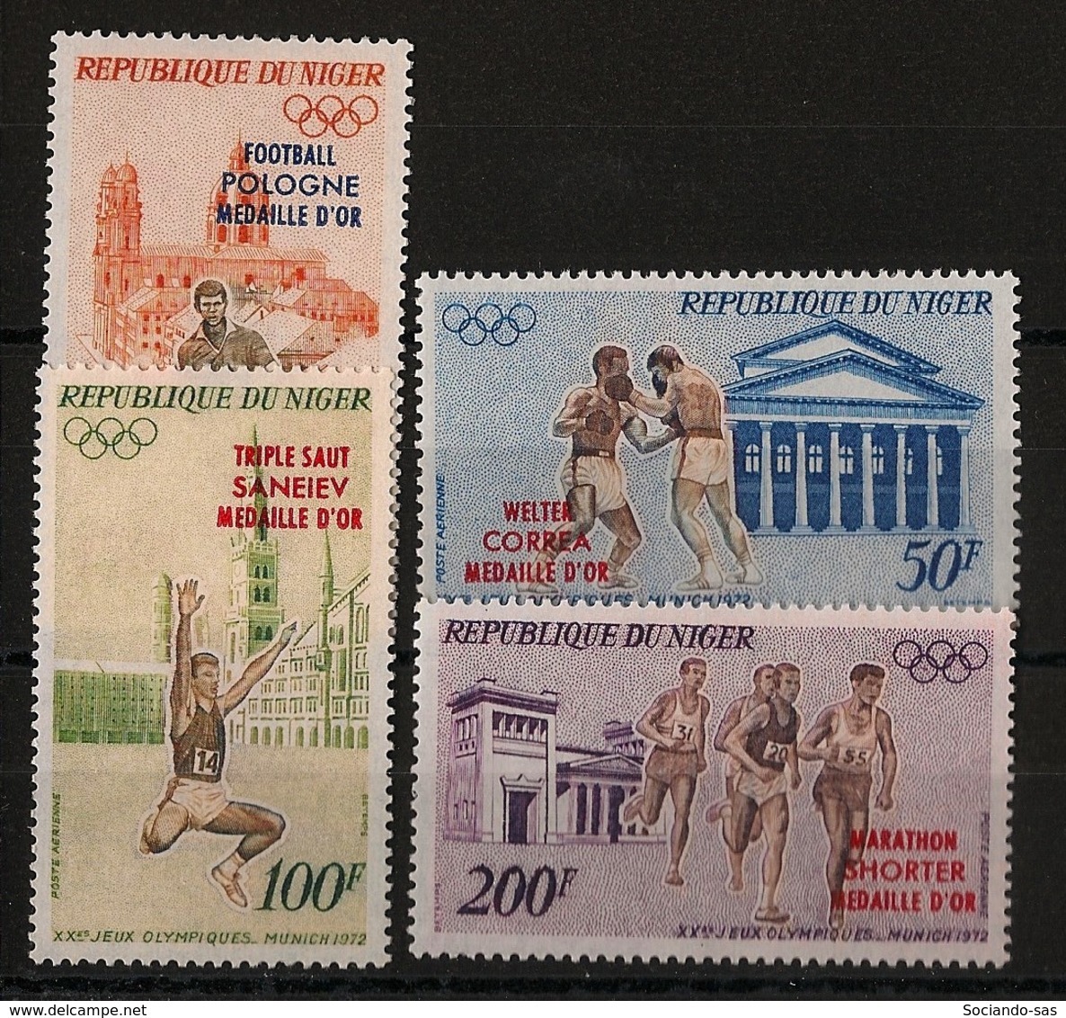 Niger - 1972 - Poste Aérienne PA N°Yv. 199 à 202 - Olympics / Munich 72 - Neuf Luxe ** / MNH / Postfrisch - Verano 1972: Munich