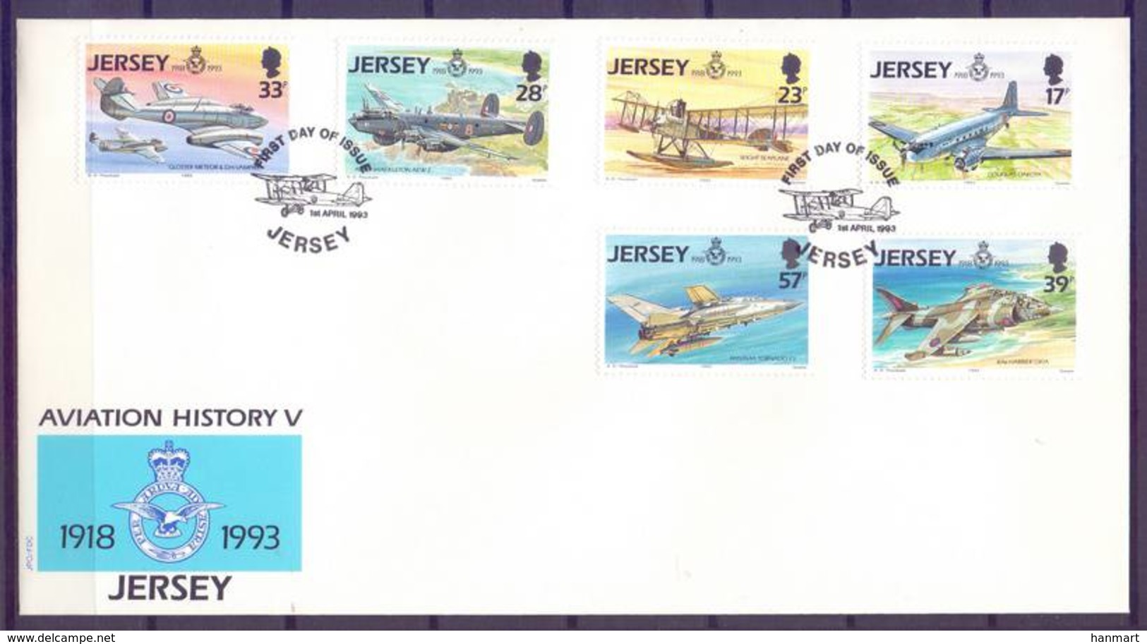 Jersey 1993 Mi 615-620 FDC ( FDC ZE3 JRS615-620 ) - Jersey