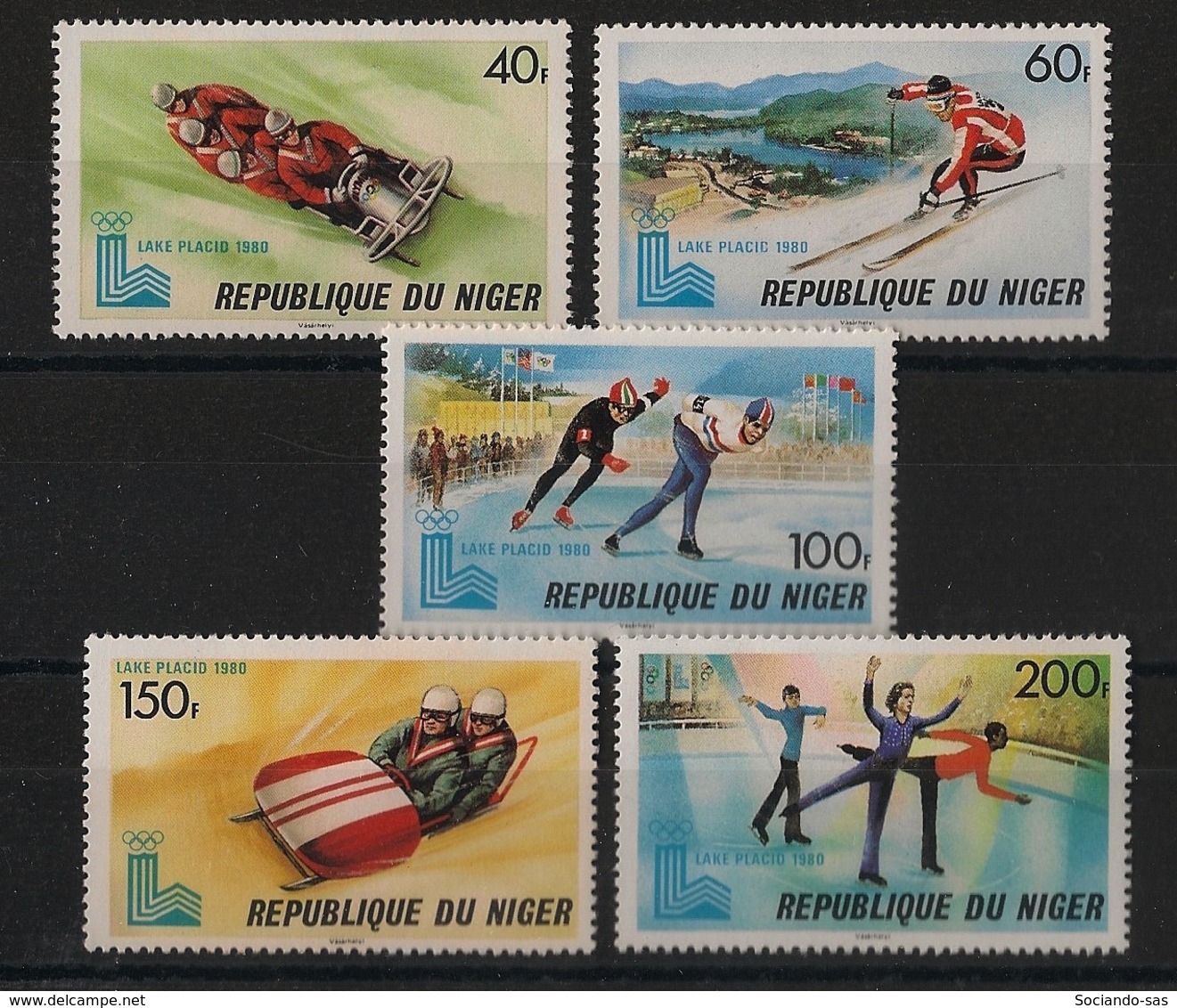 Niger - 1979 - N°Yv. 492 à 496 - Olympics / Lake Placid 80 - Neuf Luxe ** / MNH / Postfrisch - Invierno 1980: Lake Placid