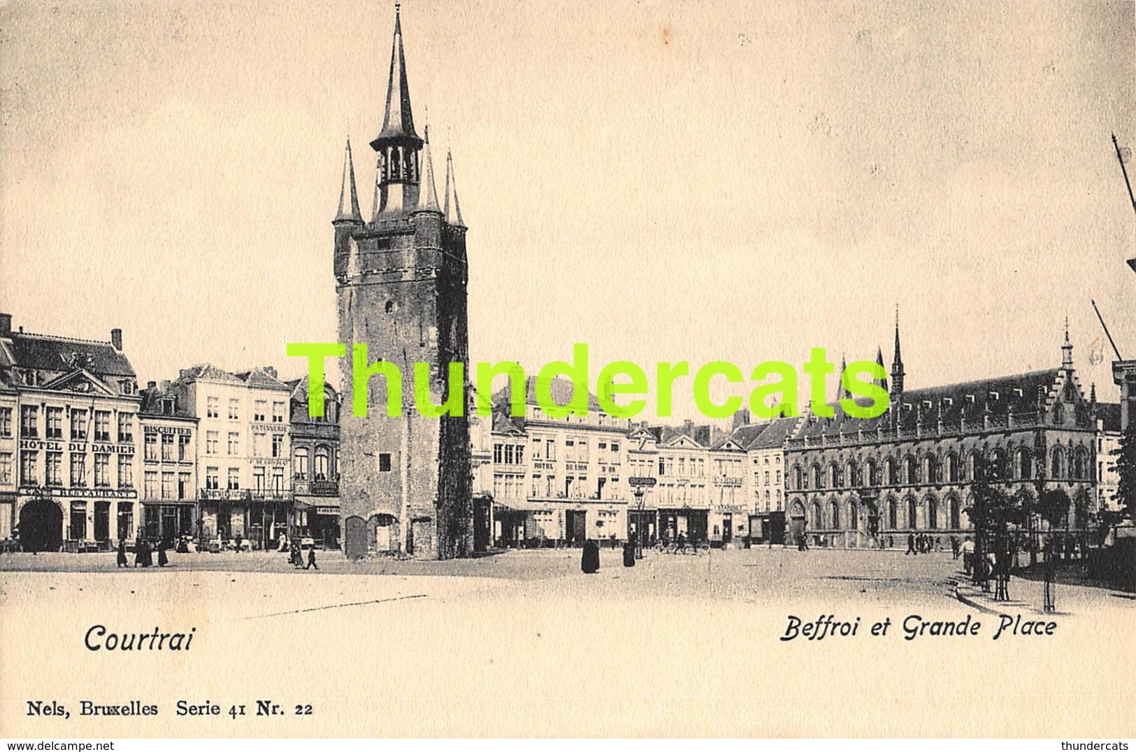 CPA KORTRIJK COURTRAI  BEFFROI ET GRAND PLACE  NELS SERIE 41 NO 22 - Kortrijk