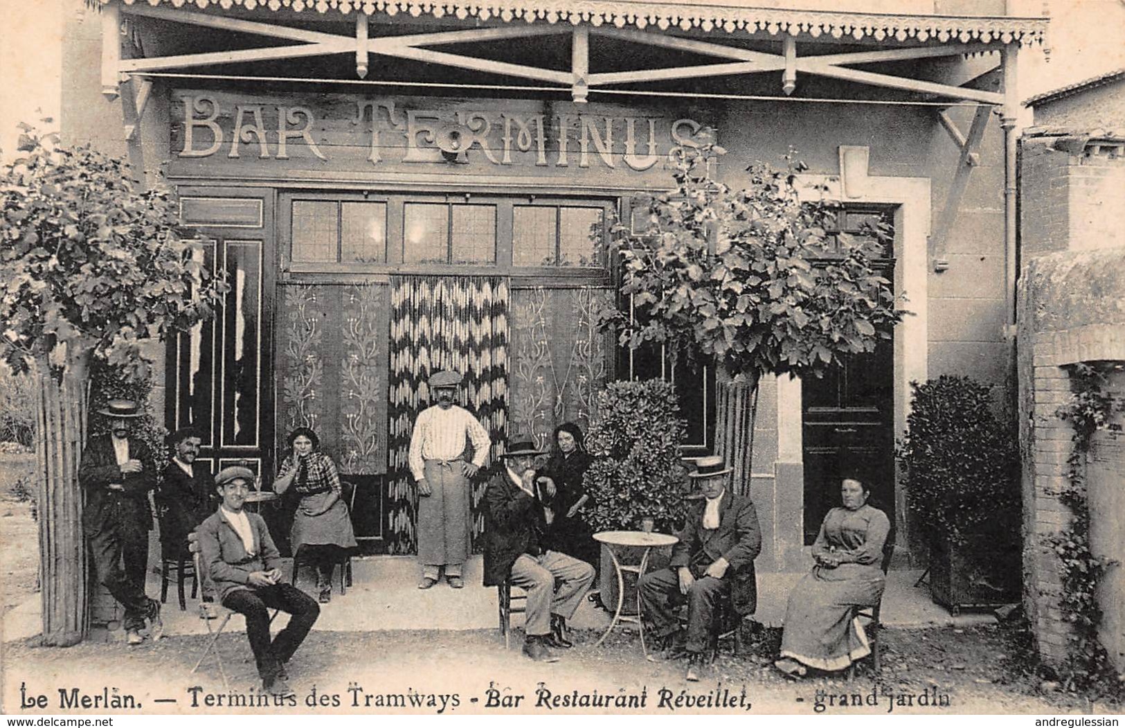 CPA Le Merlan - Terminus Des Tramways - Bar Restaurant Réveillet - Grand Jardin - Quartiers Nord, Le Merlan, Saint Antoine