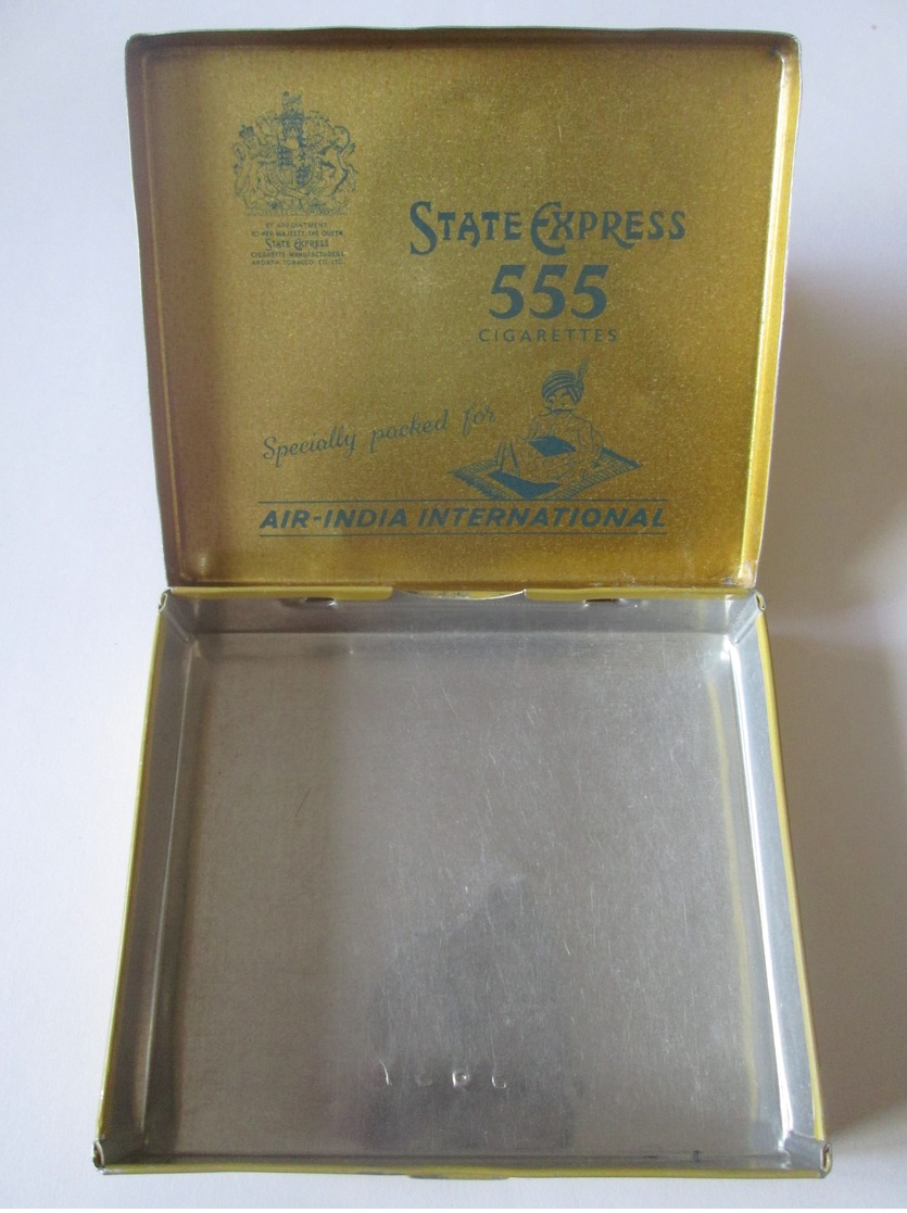 Rare! Vintage State Express 555,empty 20 Cigarettes Tin Box-Specially Packed For Air-India International - Empty Tobacco Boxes