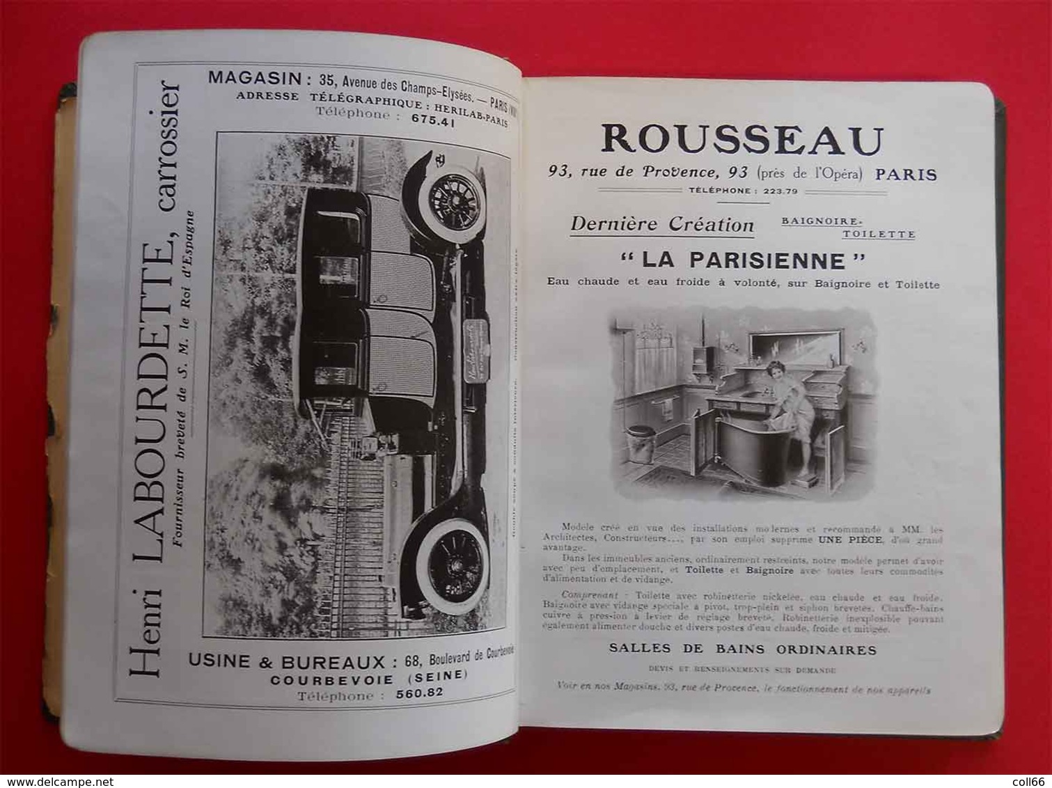 Book 1912 Livre Paris Mondain et Côte d'Azur Bible des grands noms imprimerie Paul Dupont Paris 720 pages 22x16.5x2.5cm