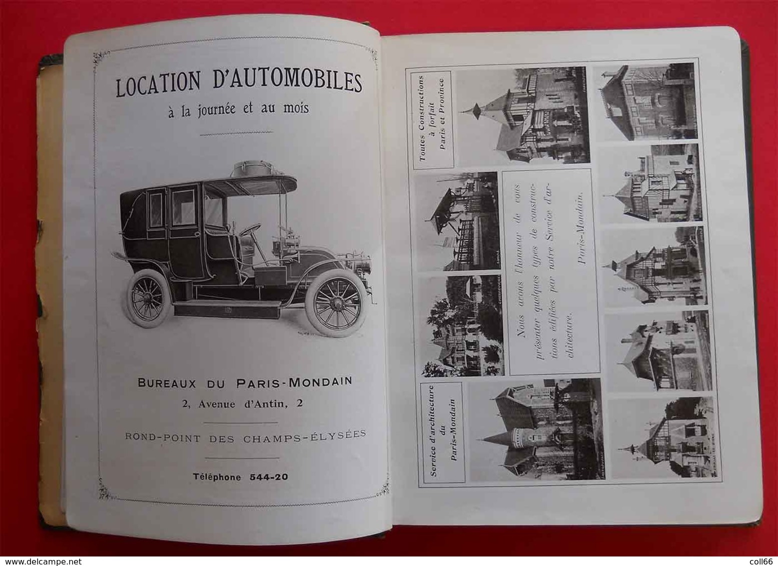 Book 1912 Livre Paris Mondain et Côte d'Azur Bible des grands noms imprimerie Paul Dupont Paris 720 pages 22x16.5x2.5cm