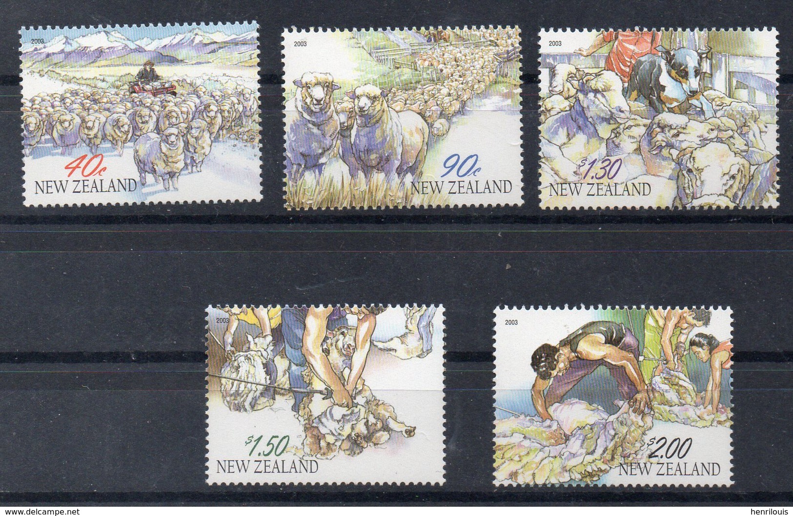 NOUVELLE ZELANDE    Timbres Neufs ** De 2003     ( Ref 6526 )  élevage - Animaux - Moutons - Unused Stamps