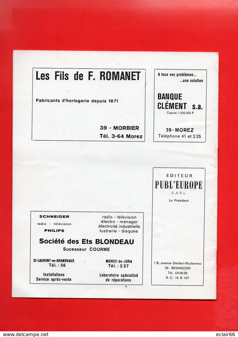 JURA SAINT LAURENT EN GRANDVAUX Bultin Municipal N°3 Année  1971 .14 Pages  Nombreuses PUB - Programas