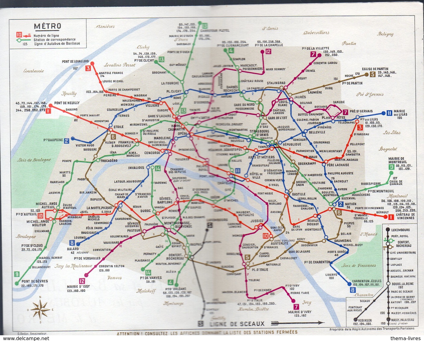 Paris Et Sa Banlieue Par Les Autobus Et Le Métro .cartes De 1959 (PPP18888) - Other & Unclassified