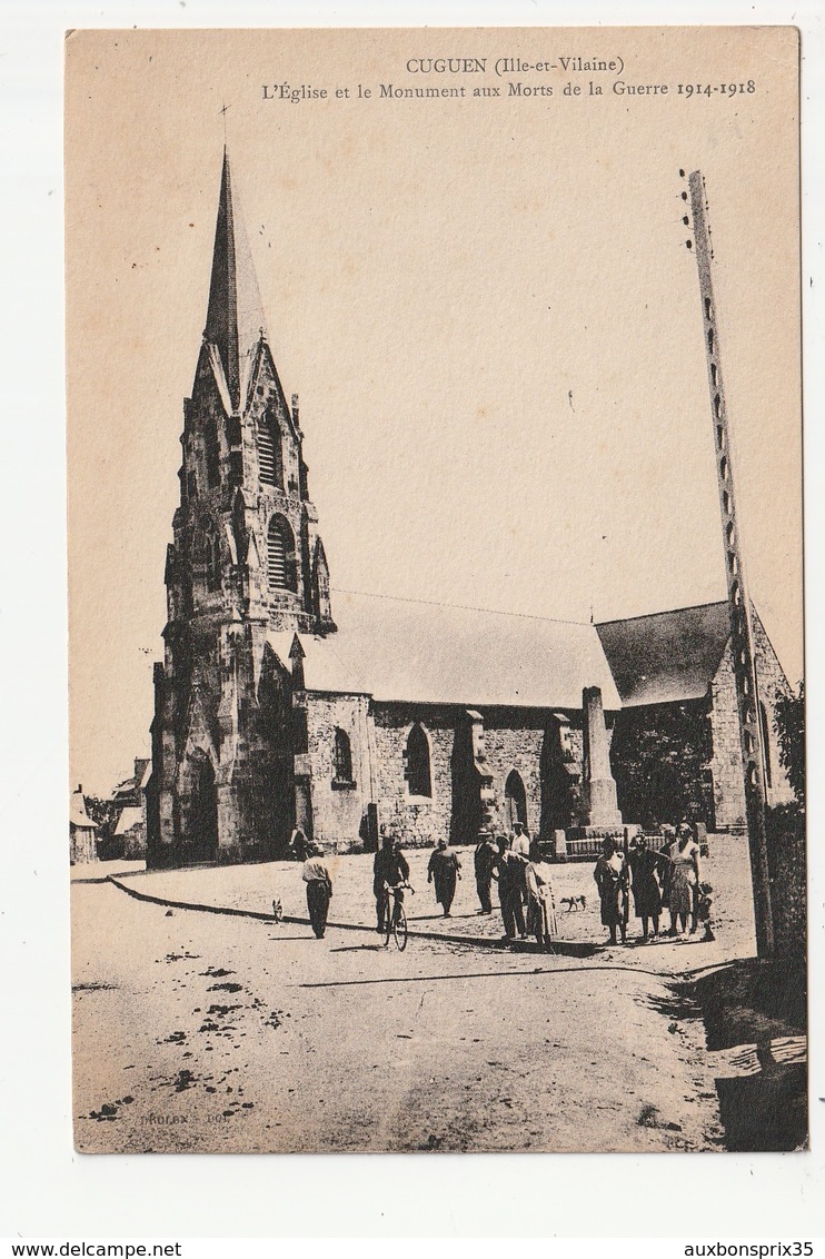 CUGUEN - L'EGLISE ET LE MONUMENT AUX MORTS DE LA GUERRE 1914/1918 - 35 - Andere & Zonder Classificatie