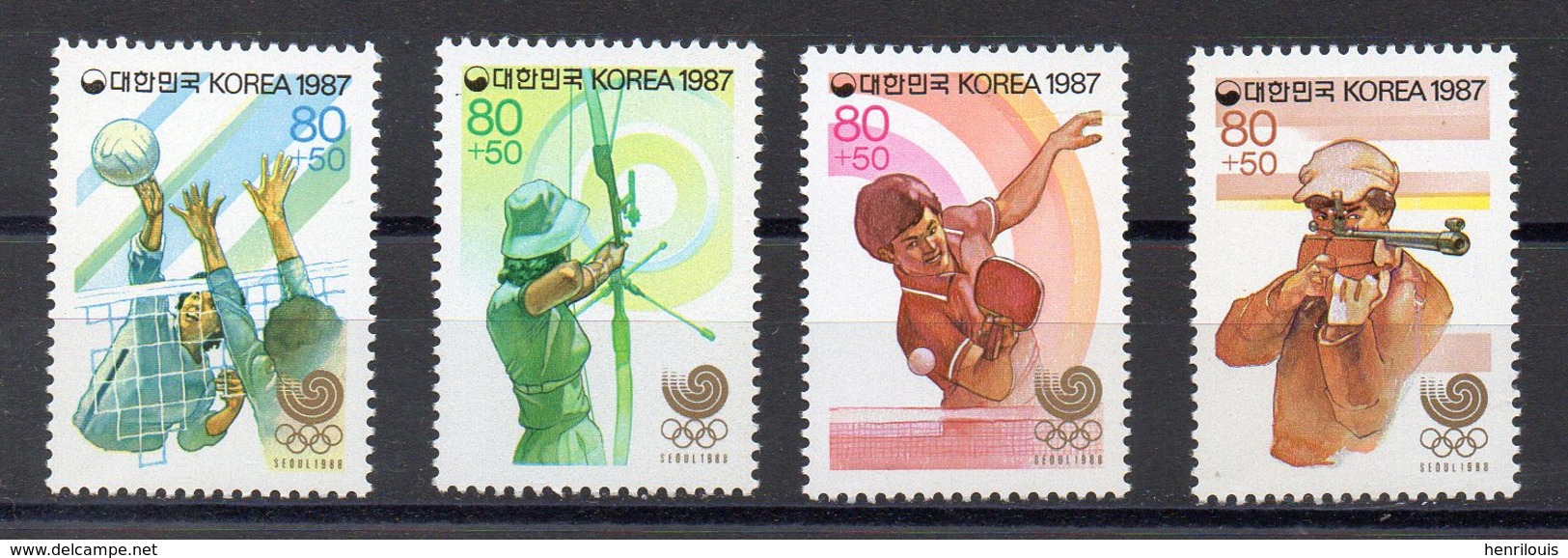 COREE DU SUD    Timbres Neufs ** De 1987     ( Ref 6531 )  - Sport - J O - - Corée Du Sud