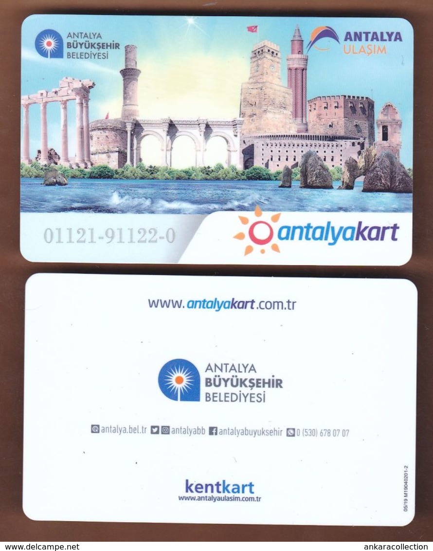 AC - MULTIPLE RIDE BUS, TRAM, MIDIBUS PLASTIC CARD ANTALYA, TURKEY PUBLIC TRANSPORTATION - Other & Unclassified