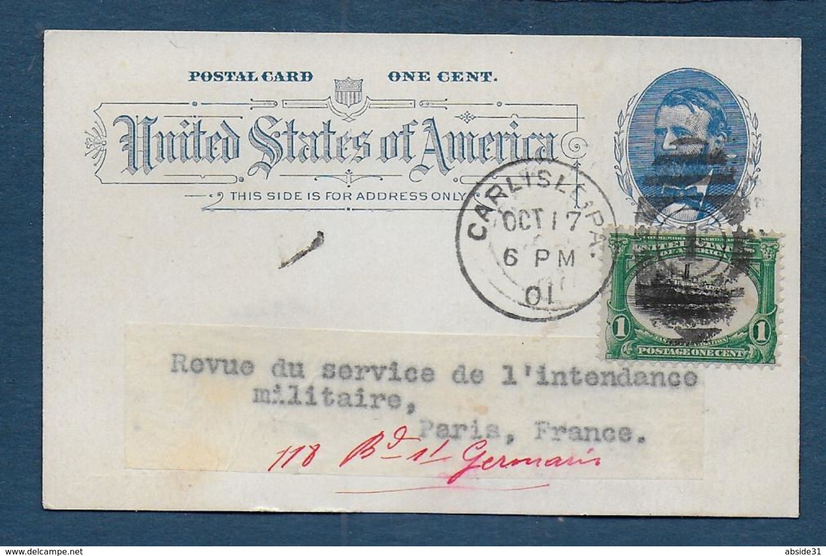 Etats Unis - Entier Postal Oblitéré CARLISLE - 1901-20