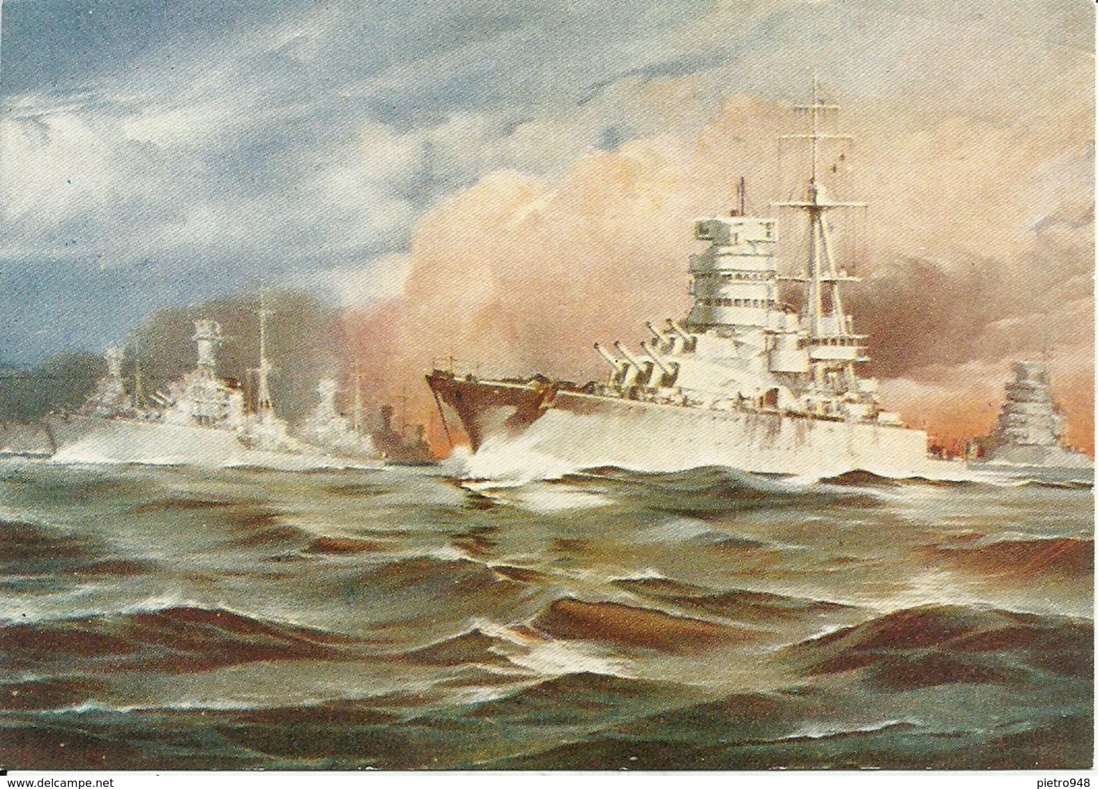 Navi Militari In Navigazione, Riproduzione B35, Reproduction - Guerra