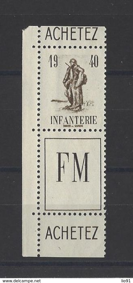 FRANCE.  YT  Franchise Militaire  N° 10A   Neuf **  1940 - Military Postage Stamps