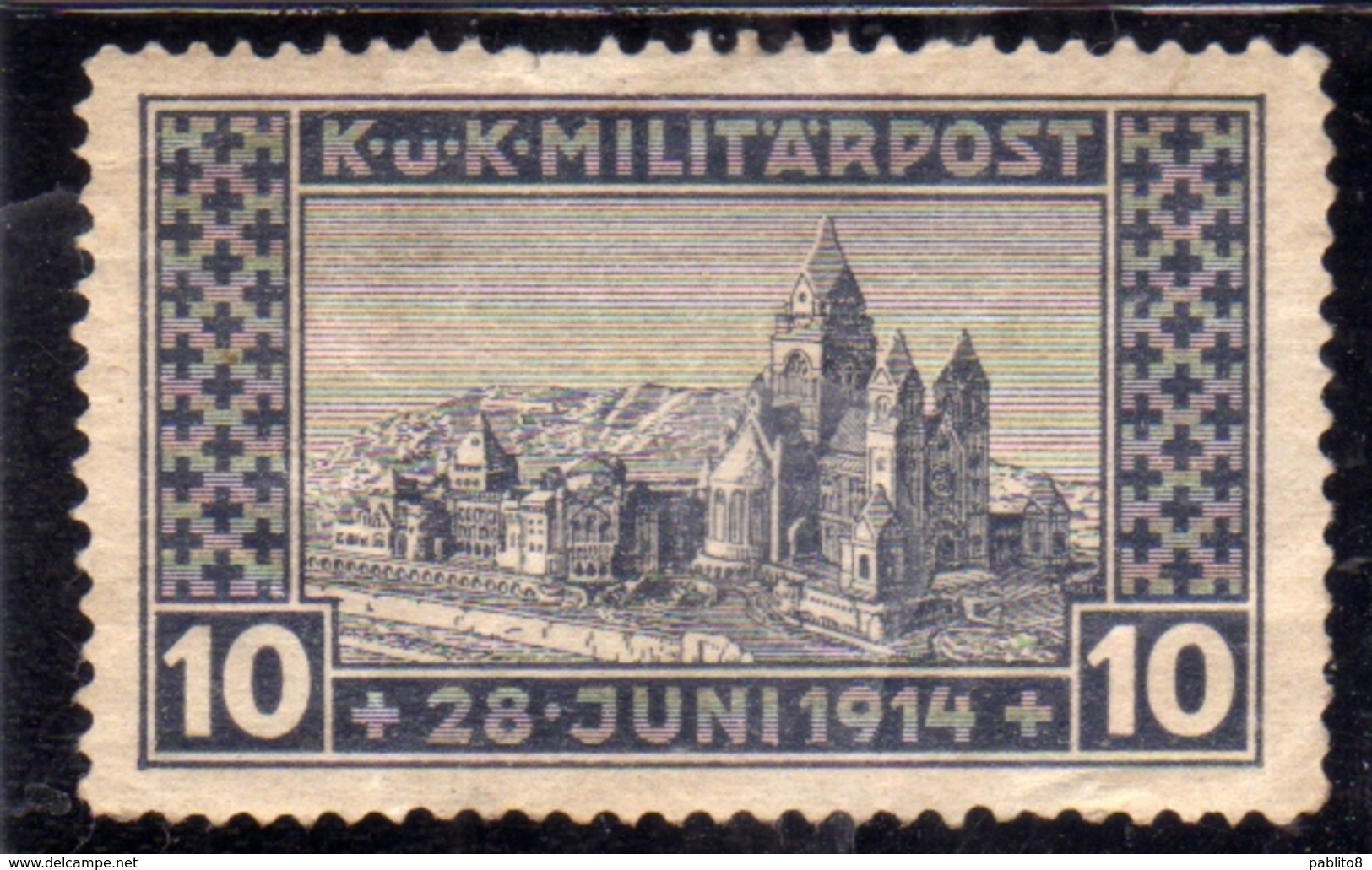 BOSNIA EZERGOVINA 1917 MEMORIAL CHURCH AT SARAJEVO 10h MNH - Bosnia Erzegovina