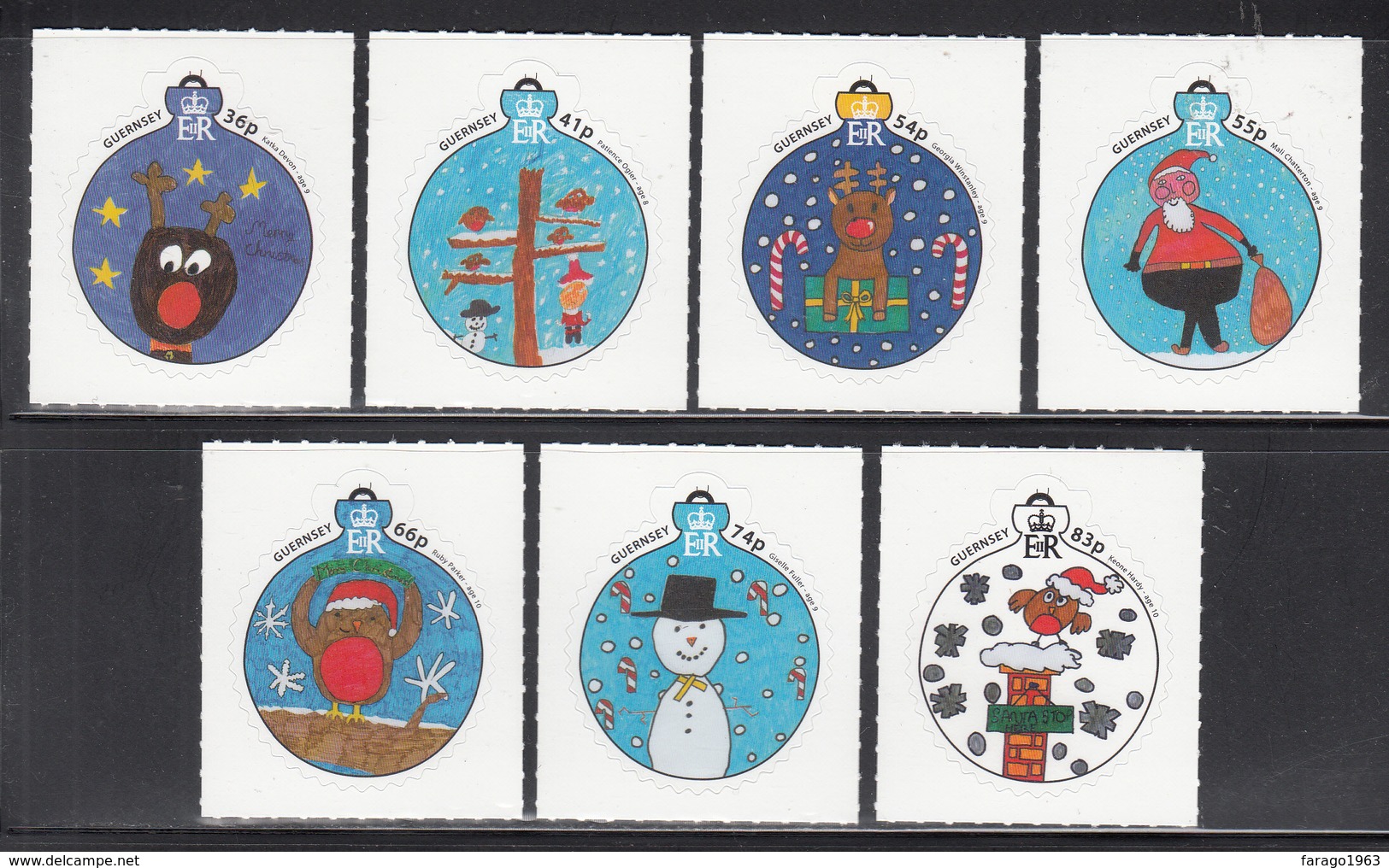 2014 Guernsey Christmas Noel Navidad  Complete Set Of 7 MNH @ BELOW FACE VALUE - Guernsey