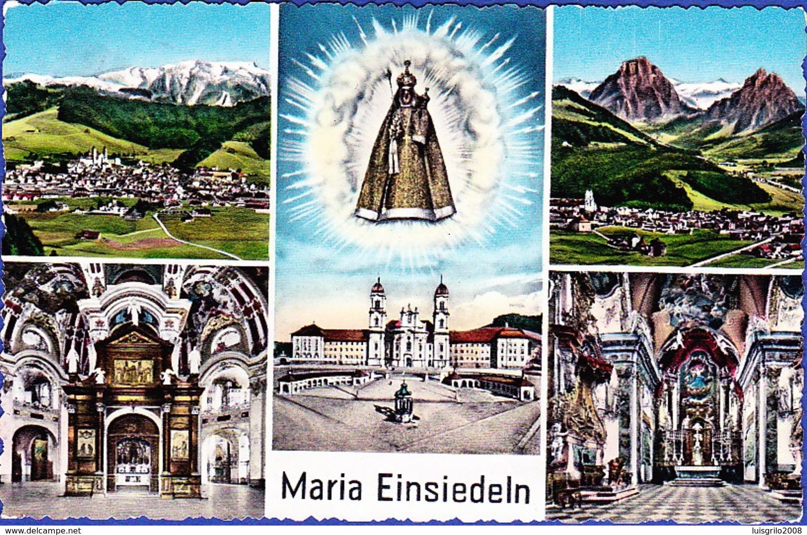 Postcard, Maria Einsiedeln - Einseideln To Bern / Postmark - EINSEIDELN, 1957 - Lettres & Documents