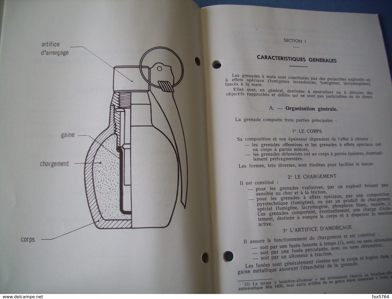 REGLEMENT SUR L'ARMEMENT DE L'INFANTERIE / LES MUNITIONS / LES GRENADES A MAIN / 4 - Documents