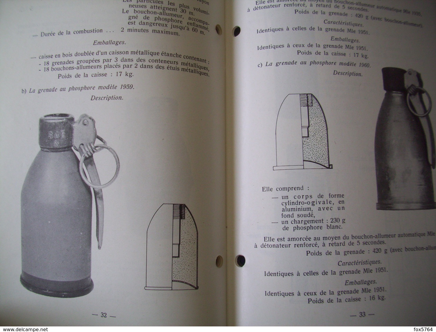 REGLEMENT SUR L'ARMEMENT DE L'INFANTERIE / LES MUNITIONS / LES GRENADES A MAIN / 4