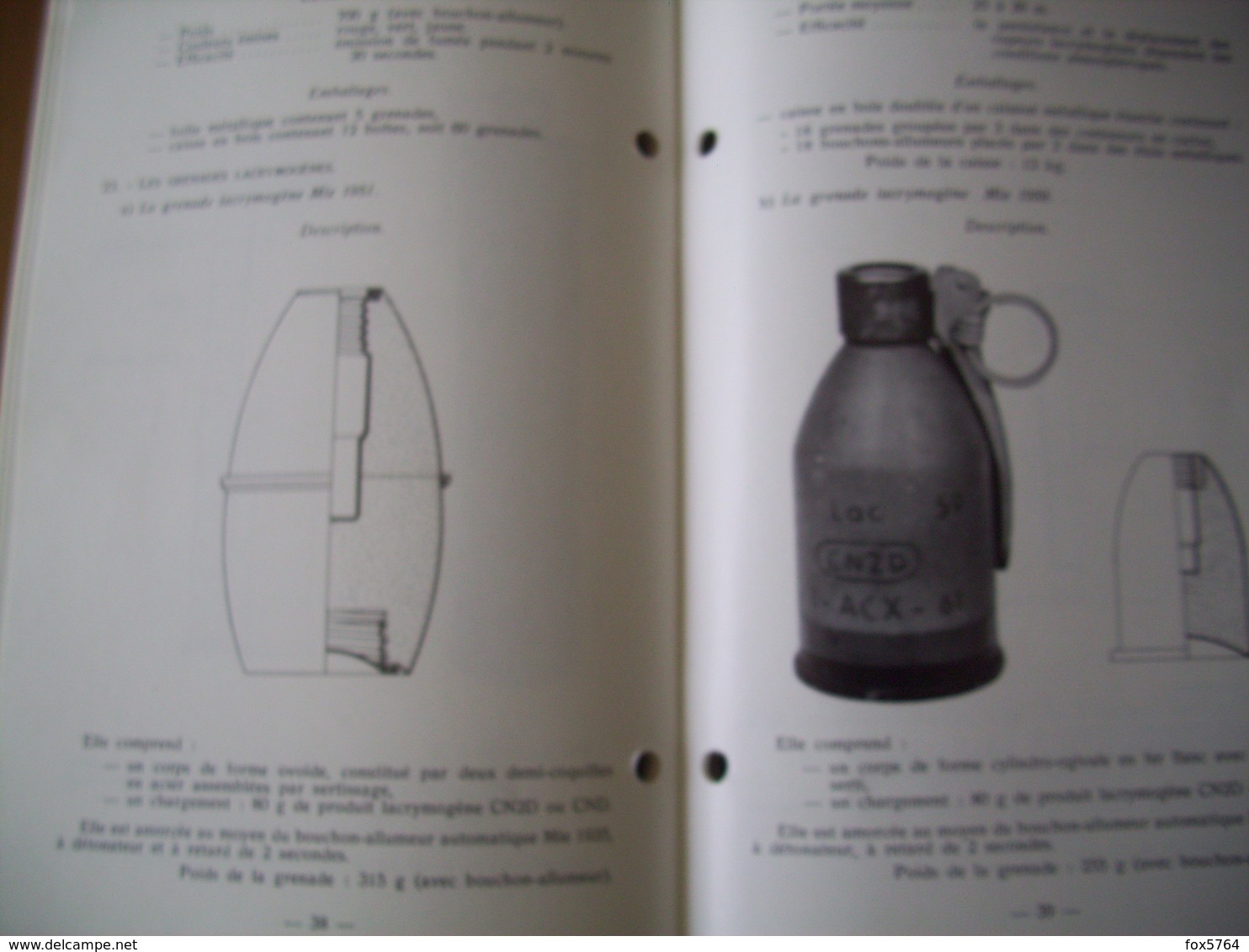 REGLEMENT SUR L'ARMEMENT DE L'INFANTERIE / LES MUNITIONS / LES GRENADES A MAIN / 4