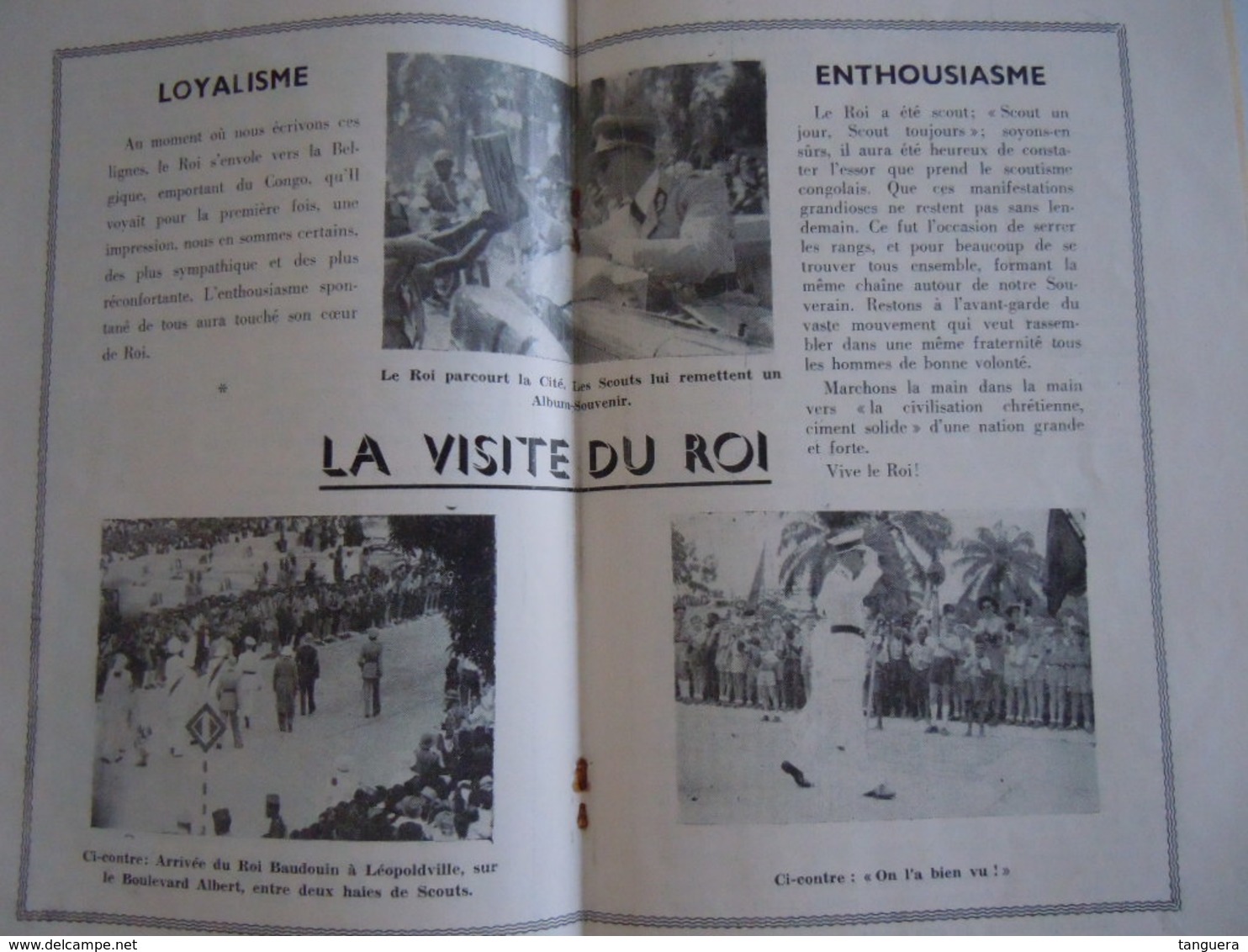 ECHO SCOUT N° 6 1955 Organe Officiel De La F.E.C.C.B. Scoutisme En Congo Belge 32 Pages Viste Du Roi Baudoin - Autres & Non Classés