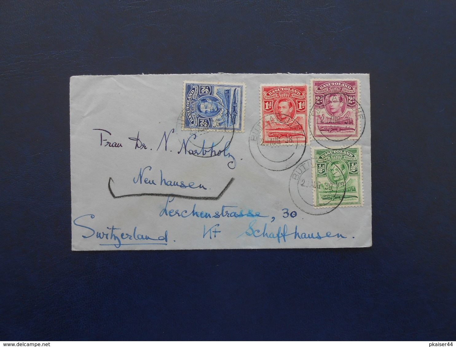 GB - Basutoland - Letter To Neuhausen (Switzerland) - 23.AUG.38 - 1933-1964 Kronenkolonie