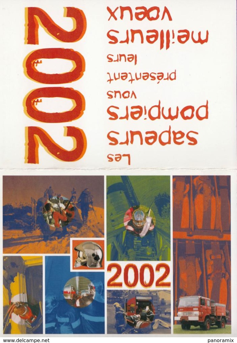 Calendrier °° 2002 - Voeux Sapeurs Pompiers - 7x10 - Small : 2001-...