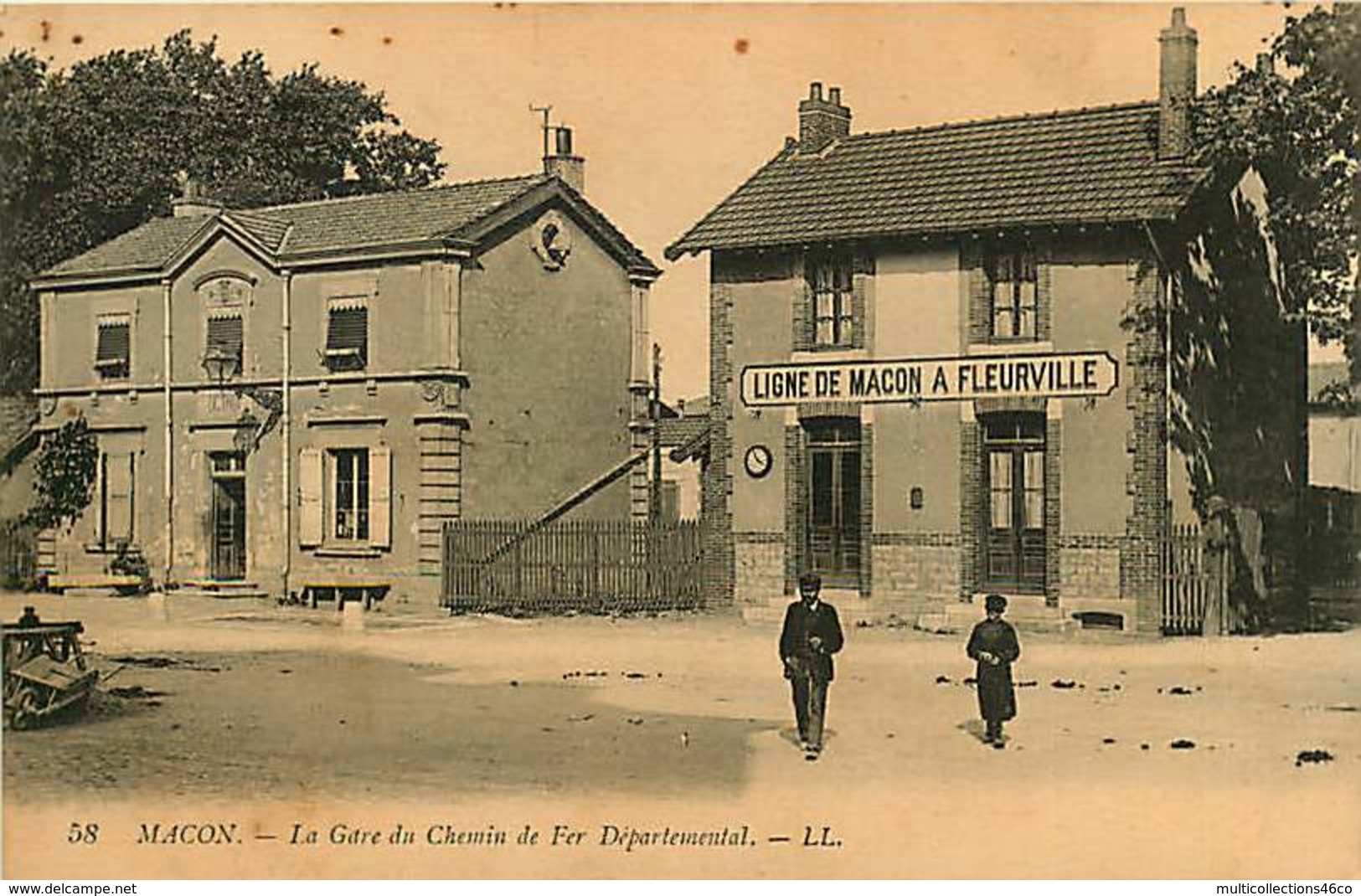 #230619C - 71 MACON La Gare Du Chemin De Fer Départemental - Ligne De MACON à FLEURVILLE - Macon