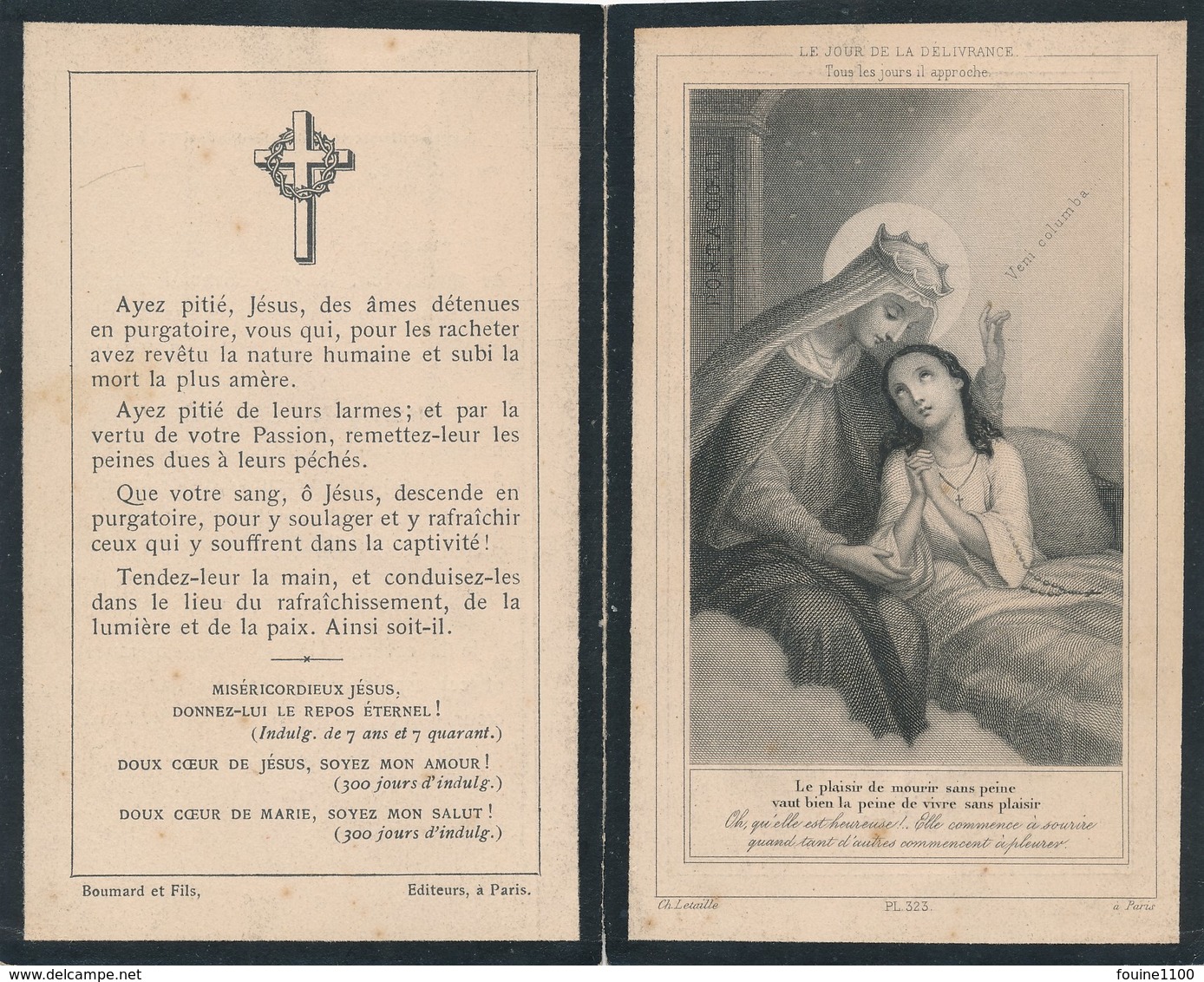 Image De Décés Religieuse Ursuline Bonne Soeur Soeur MARIE REGIS Françoise Villaudy Décédée à BOURGES 1899 - Images Religieuses