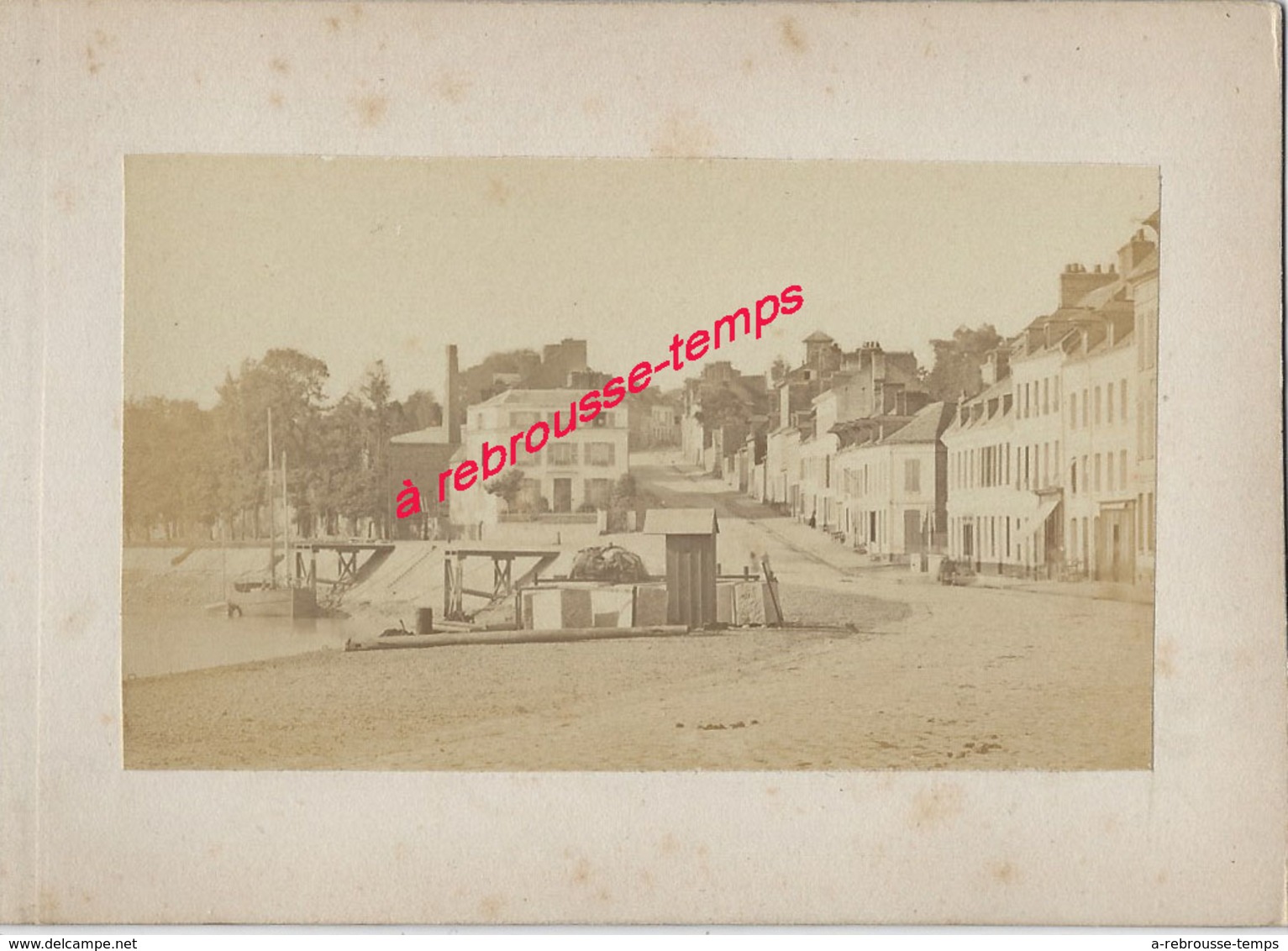 5/ Photo Ancienne Vers 1880 Saint Valéry En Caux (76) - Format Photo 10,4 X6,3 Sur Carton 9,4 X13cm - Lugares