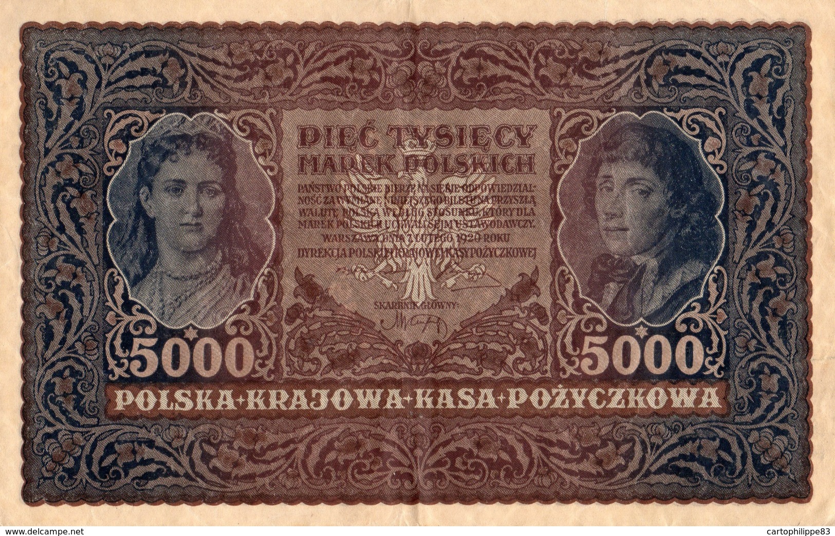 BANQUE DE POLOGNE 5000 - Pologne